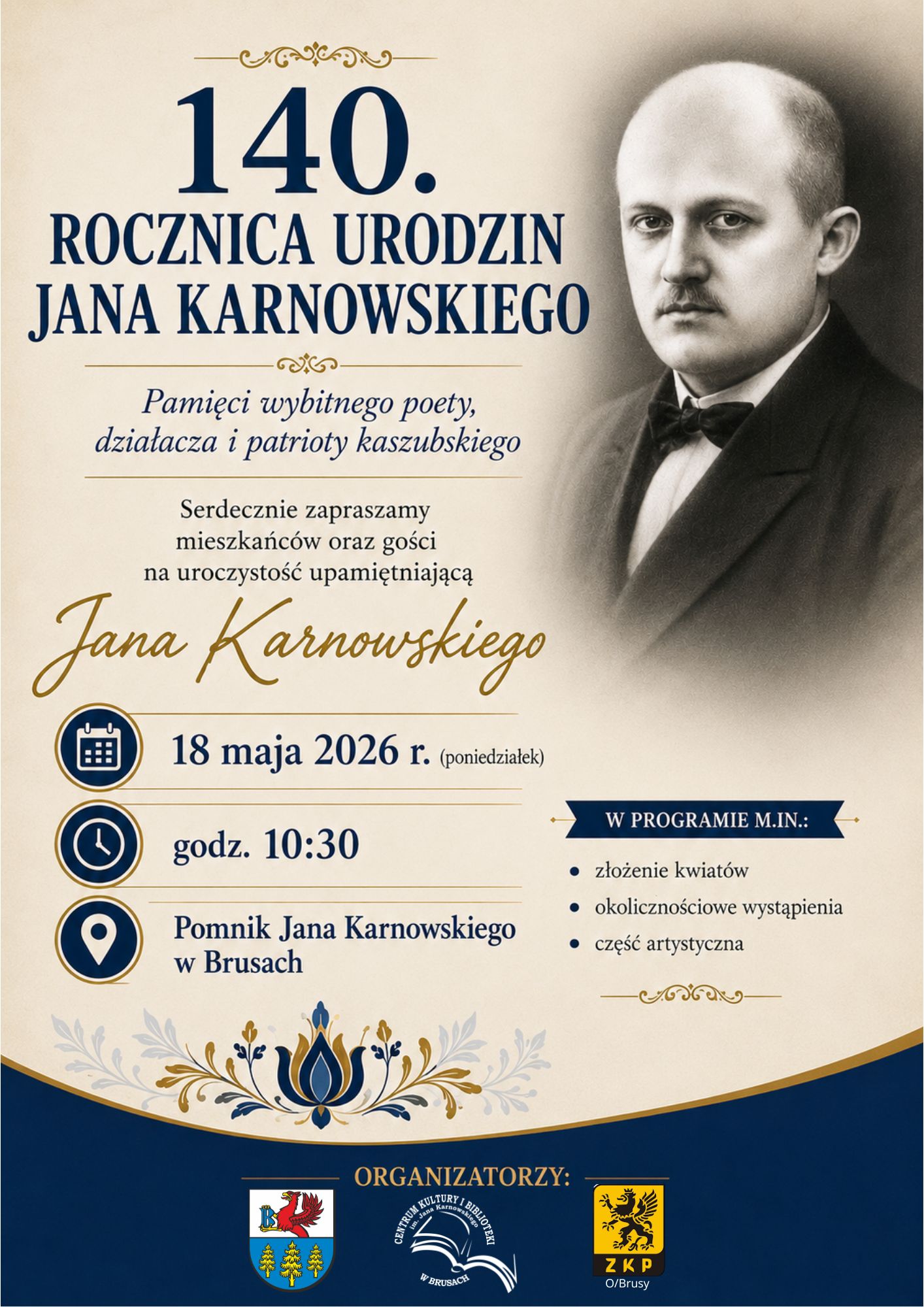 plakat z&nbsp;okazji 140 rocznicy